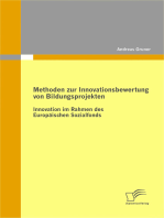 Methoden zur Innovationsbewertung von Bildungsprojekten: Innovation im Rahmen des Europäischen Sozialfonds