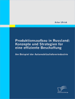 Produktionsaufbau in Russland: Konzepte und Strategien für eine effiziente Beschaffung: Am Beispiel der Automobilzuliefererindustrie