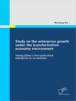 Study on the enterprise growth under the transformation economy environment: Taking China`s first joint-stock enterprise as an example