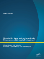 Shareholder Value und wertorientierte Unternehmensführung in Deutschland