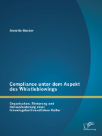 Compliance unter dem Aspekt des Whistleblowings