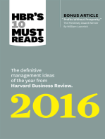 HBR's 10 Must Reads 2016: The Definitive Management Ideas of the Year from Harvard Business Review (with bonus McKinsey AwardWinning article "Profits Without Prosperity) (HBRs 10 Must Reads)