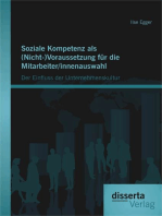 Soziale Kompetenz als (Nicht-)Voraussetzung für die Mitarbeiter/innenauswahl