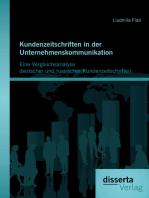 Kundenzeitschriften in der Unternehmenskommunikation: Eine Vergleichsanalyse deutscher und russischer Kundenzeitschriften