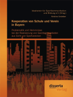 Kooperation von Schule und Verein in Bayern: Problematik und Hemmnisse bei der Realisierung von Ganztagsangeboten aus Sicht von Sportvereinen