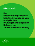 Der Urteilsbildungsprozess bei der Anwendung von analytischen Prüfungshandlungen im Rahmen der Jahresabschlussprüfung