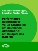 Performance quantitativer Value-Strategien am deutschen Aktienmarkt am Beispiel des DAX-30