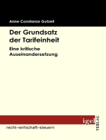 Der Grundsatz der Tarifeinheit: Eine kritische Auseinandersetzung