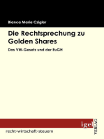 Die Rechtsprechung zu Golden Shares: Das VW-Gesetz und der EuGH