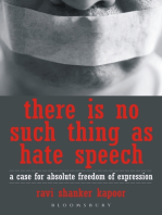 There Is No Such Thing As Hate Speech: A Case For Absolute Freedom Of Expression