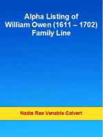 Alpha Listing of William Owen (1611 – 1702) Family Line