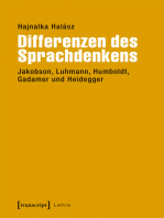 Differenzen des Sprachdenkens: Jakobson, Luhmann, Humboldt, Gadamer und Heidegger