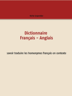 Dictionnaire Français - Anglais: savoir traduire les homonymes français en contexte