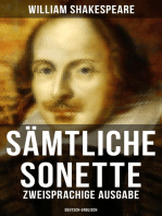 Sämtliche Sonette (Zweisprachige Ausgabe: Deutsch-Englisch): Nachdichtung von Max Josef Wolff