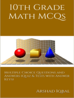 10th Grade Math MCQs: Multiple Choice Questions and Answers (Quiz & Tests with Answer Keys) (Math Quick Study Guides & Terminology Notes to Review)