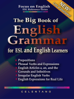 The Big Book of English Grammar for ESL and English Learners: Prepositions, Phrasal Verbs, English Articles (a, an and the), Gerunds and Infinitives, Irregular Verbs, and English Expressions