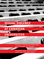 Sexual Violence at Canadian Universities: Activism, Institutional Responses, and Strategies for Change