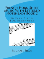 French Horn Sheet Music With Lettered Noteheads Book 2