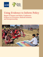 Using Evidence to Inform Policy: Report of Impact and Policy Conference: Evidence in Governance, Financial Inclusion, and Entrepreneurship