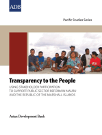 Transparency to the People: Using Stakeholder Participation to Support Public Sector Reform in Nauru and the Republic of the Marshall Islands