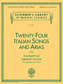 24 Italian Songs & Arias of the 17th & 18th Centuries: Schirmer Library of Classics Volume 1723 Medium Low Voice Book Only