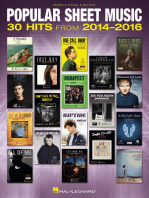 Popular Sheet Music: 30 Hits from 2014-2016