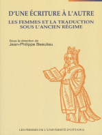 D'une écriture à l'autre: Les femmes et la traduction sous l'Ancien Régime