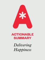 Actionable Summary of Delivering Happiness by Tony Hsieh