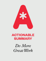 Actionable Summary of Do More Great Work by Michael Bungay Stanier