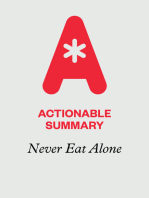 Actionable Summary of Never Eat Alone by Keith Ferrazzi