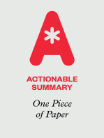 Actionable Summary of One Piece of Paper by Mike Figliuolo