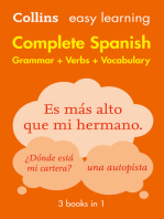 Easy Learning Spanish Complete Grammar, Verbs and Vocabulary (3 books in 1): Trusted support for learning