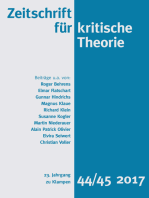 Zeitschrift für kritische Theorie / Zeitschrift für kritische Theorie, Heft 44/45