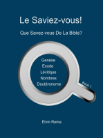 Le Saviez-vous! Que Savez-vous De La Bible? Book 1