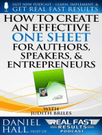How to Create an Effective One Sheet for Authors, Speakers, and Entrepreneurs