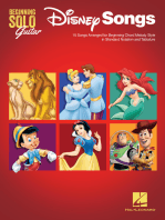 Disney Songs - Beginning Solo Guitar: 15 Songs Arranged for Beginning Chord Melody Style in Standard Notation and Tablature