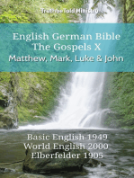 English German Bible - The Gospels X - Matthew, Mark, Luke and John: Basic English 1949 - World English 2000 - Elberfelder 1905