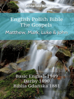 English Polish Bible - The Gospels - Matthew, Mark, Luke and John: Basic English 1949 - Darby 1890 - Biblia Gdańska 1881