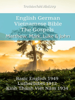 English German Vietnamese Bible - The Gospels - Matthew, Mark, Luke & John: Basic English 1949 - Lutherbibel 1912 - Kinh Thánh Việt Năm 1934