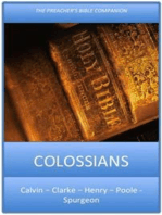Colossians: The Preacher's Bible Companion