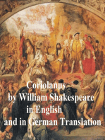 Coriolanus, Bilingual Edition (English with line numbers and German translation)