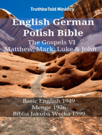 English German Polish Bible - The Gospels VI - Matthew, Mark, Luke & John: Basic English 1949 - Menge 1926 - Biblia Jakuba Wujka 1599