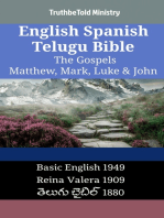 English Spanish Telugu Bible - The Gospels - Matthew, Mark, Luke & John: Basic English 1949 - Reina Valera 1909 - తెలుగు బైబిల్ 1880