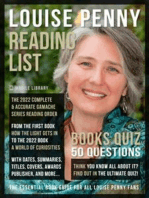 Louise Penny Reading List and Books Quiz: Complete Louise Penny Books Checklist with Reading Order of Chief Inspector Armand Gamache Series, and details of all the 17 books (updated 2021), plus a Books Quiz