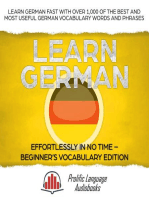 Learn German Effortlessly in No Time – Beginner’s Vocabulary and German Phrases Edition