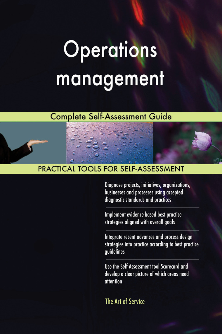 Operations management Complete Self-Assessment Guide by Gerardus ...