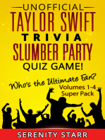 Unofficial Taylor Swift Trivia Slumber Party Quiz Game Super Pack Volumes 1-4