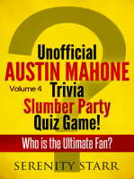 Unofficial Austin Mahone Trivia Slumber Party Quiz Game Volume 4