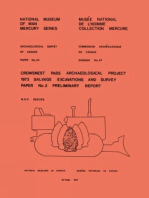 Crowsnest Pass Archaeological Project: 1973 Salvage Excavations and Survey Paper No. 2: Preliminary Report