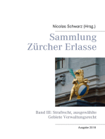 Sammlung Zürcher Erlasse: Band III: Strafrecht, ausgewählte Gebiete Verwaltungsrecht